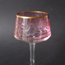 Set of Four Tuda (Stourbridge) Intaglio Water Glasses. (c.1920)