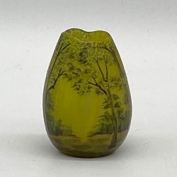 Emile Galle Acid Etched Overlaid Glass Vase...